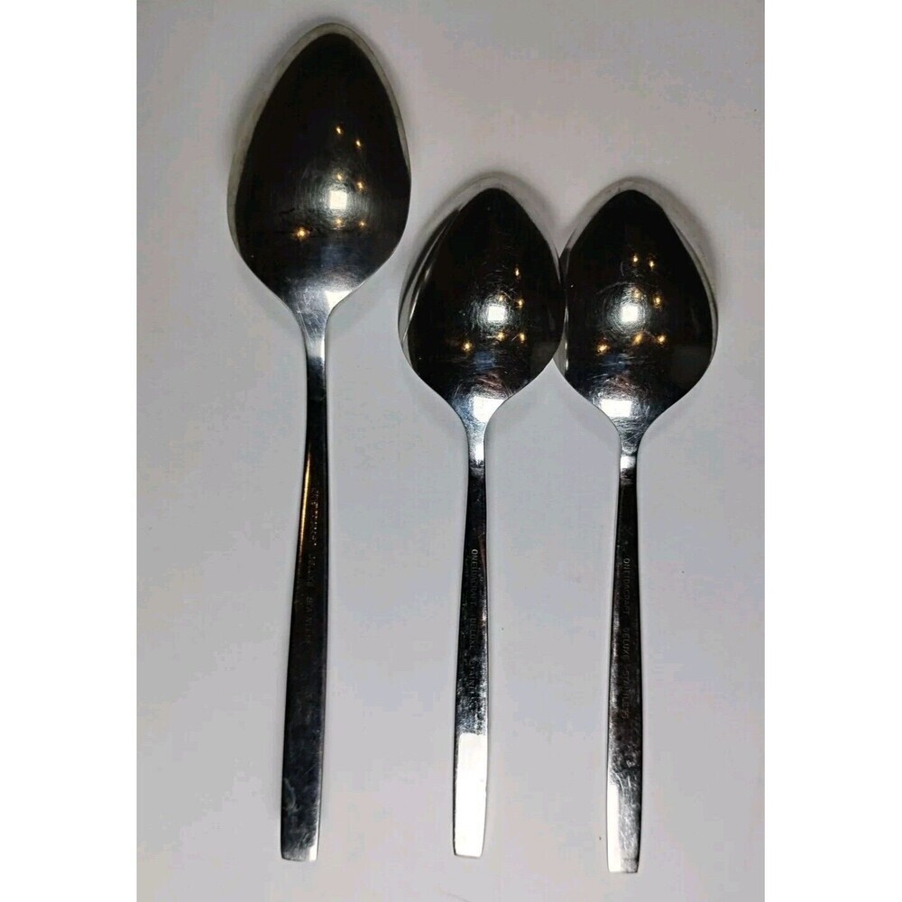Oneida Oneidacraft Deluxe Lasting Rose 29 Forks Knives Spoons Stainless Flatware - Picture 10 of 15